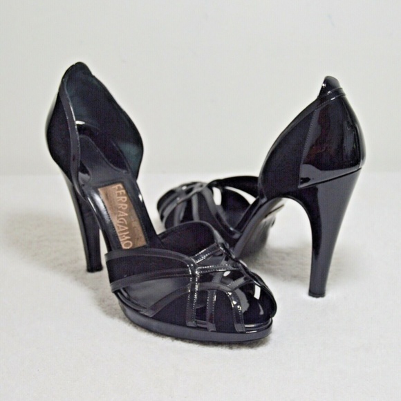 🏷️ NWT  Black New Platform Cage D'orsay Pumps Sz10 - Picture 4 of 10